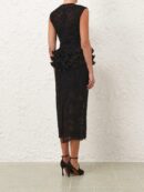 Crush Lace Frill Midi Dress