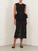 Crush Lace Frill Midi Dress (4)