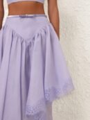 Crush Lace Trim Skirt (1)