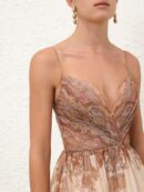 Illustration Draped Midi Dress (1)